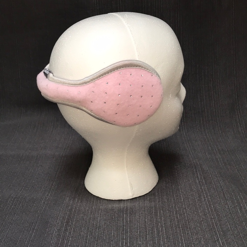 **BRAND NEW** YOUTH EAR WARMERS-PEARL PINK W/RHINESTONES